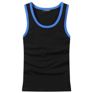 
Continue to order men's vest summer tight fitness sports pure cotton bottoming shirt striped sleeveless T-shirt slim and trendy