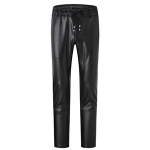 Summer and autumn thin leather pants men's slim Korean high -elastic single -layer motorcycle men's waterproof tights pants