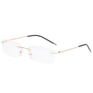 Mirror with titanium pure titanium ultra -light frameless glasses frame glasses rack myopia myopia Men and women face retro literary folding