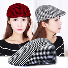 Осенние и зимние ретро - простые решетки наружная обогревательная шапка для мужчин и женщин корейская версия шерсти берет для отдыха