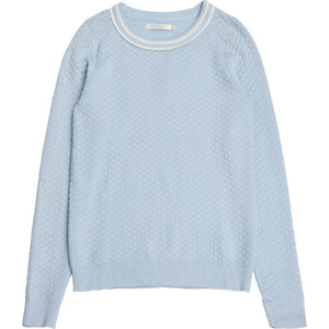 CASABLANK Kasablanka Korean sweater female short sleeves long -sleeved pull -up bottoming spring and autumn round neck sweater
