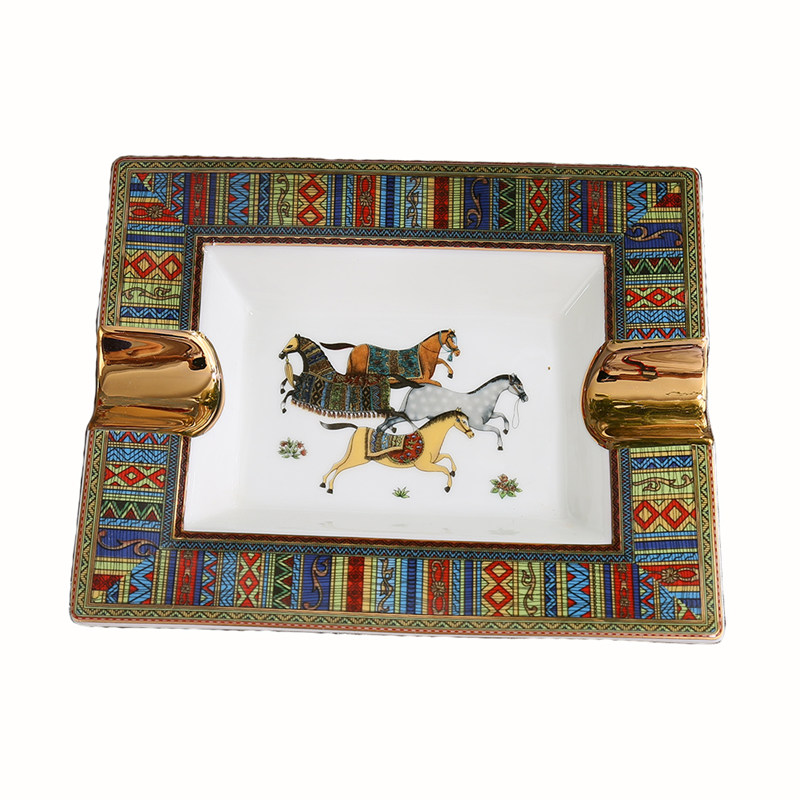 HERMES セラミック灰皿 馬デザイン 楽天市場】【質コニシ】【HERMES/エルメス】灰皿 馬 ホース アニマル