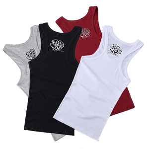 2 Summer Summer Cotton Workers Vest Men's Sports Slimper Tighter All -Cotton Vest Fitness Sweating Bottom Shirt