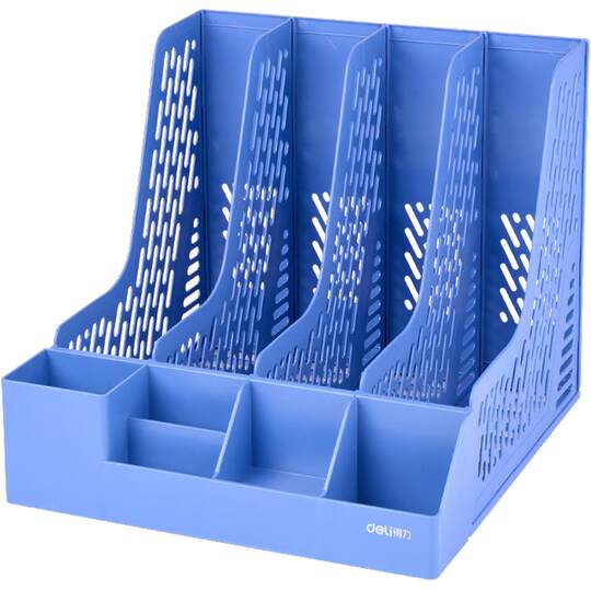 Powerful Vertical Bookshelf Desktop Office Supplies A4 File Box Storage ...