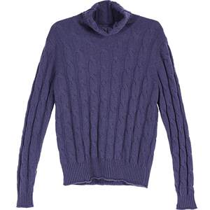 Snow lotus pure cashmere sweater, high round collar, pure color twisted, thick European and American bottom knit sweater women autumn and winter new
