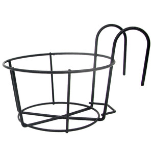 Balcony railings Hanging rack round flower pot special iron frame anti -theft net wall -mounted pot hanging basket flower basket hanging iron shelf