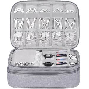 Digital storage bag Mobile power bank Mouse hard disk U disk storage bag Laptop charger Electronic products accessories cable large capacity data cable storage box