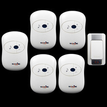 Один -отделка пять беспроводных дверных звонков домохозяйства DC Дистанционное управление не использует электронное устройство на расстояние вызовов