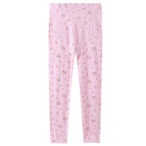 Pregnant women autumn pants pure cotton nipple pants pajamas lining pants single -piece stamp pregnant women all cotton can adjust the belly -loving autumn pants