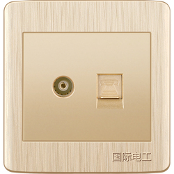 International Electrician Type 86 Wall Switch Socket Panel Home One Cable Tv Telephone