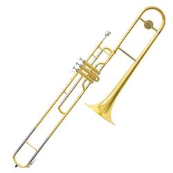 Heng Yun Musical Instrument B Flat Trombone Marching Horn Three Vertical Key Trombone Marching Trombone Band Has Good Sound