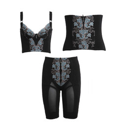Weiman Body Manager Model Body Sculpting Three-piece Suit Women's Black Shaping Shaping Underwear