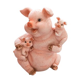 
Creative simulation piggy resin ornaments cute animals outdoor garden courtyard decoration gift living room TV cabinet