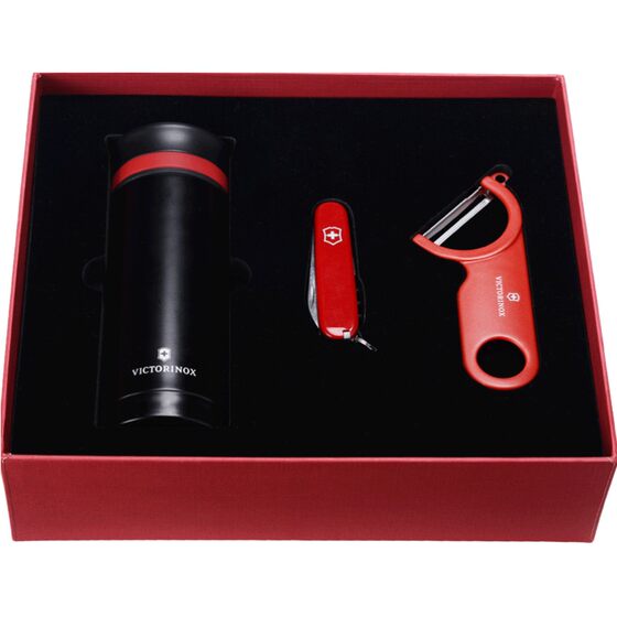 Victorinox Victoria Swiss Army Knife Specifier Thermal Thermal Thermal Thermal Thermal Cup Three -piece Red Tiandi Gift Box
