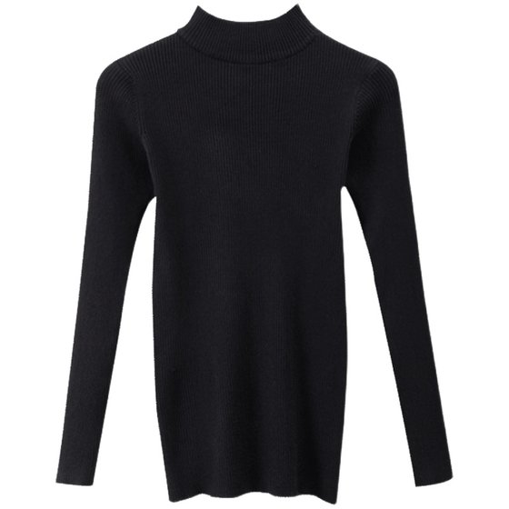 
Women's bottoming shirt for half turtleneck sweater 2025 autumn and winter new fashionable stylish inner wear mid-neck slim knitted sweater