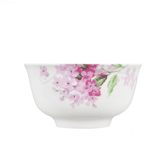 
Lilac Bone porcelain 4.5-inch gold medium bowl Household ceramic large soup bowl Rice bowl Microwave oven Noodle bowl