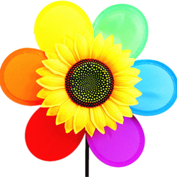 10-pack Children's Small Toys Activity Kindergarten Sequins Sunflower Sequins Holiday Best-selling Colorful Windmill