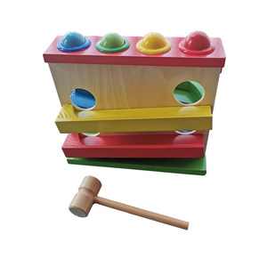 
Montessori wooden toy baby early education four-story playing table children knocking hamster exercise hands-on educational
