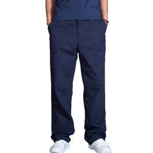 Summer pure cotton casual pants, men's loose pants, middle-aged workwear pants, long pants, thin straight leg pants, men's business suit pants