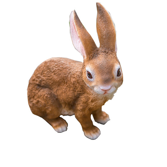 
New courtyard garden decoration outdoor lawn landscape creative simulation cartoon animal rabbit resin craft ornaments