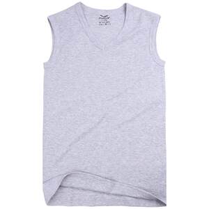 Men's vest V -neck wide -shoulder pure cotton sleeveless T -shirt slim -fitting youth sports tight bottoming skirt skirt half -sleeved summer