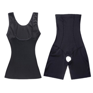 Breathable and traceless strengthening, abdominal tightening, waist tightening, split body shaping clothing for women's summer ultra-thin set, beauty body underwear, lifting buttocks and belly tightening
