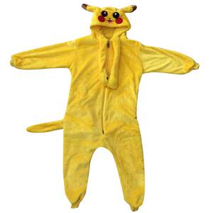 Children Pikachu conjoined pajamas Female autumn and winter thickened Fanri Poon Boys Parent -Child cartoon animal clothes home service