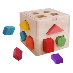 Baby Early Teaching Aids Thirteen-hole Intelligence Box Shape Cognitive Matching 1-2-3 Years Old Children's Building Blocks Educational Toys