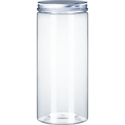 85y transparent snack storage jar pet plastic bottle with lid
