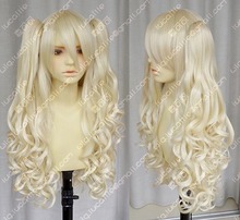 Оригинальный Vocaloid SeeU Корейский светло - золотистый пушистый кудрявый волос + Tiger Ca Cosplay парик