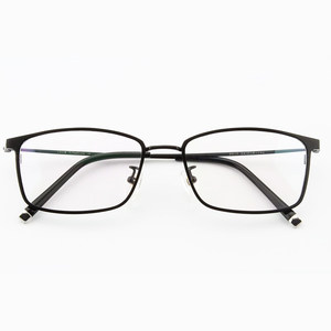 
Men's business simple white-collar pure titanium black full-frame glasses frame ultra-light thin titanium plate square frame with myopia glasses