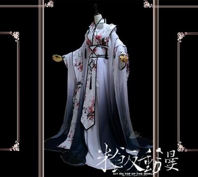 taobao agent Costume/COS suit plum blossom anthropomorphic cos black and white gradient men!Koi copied cos costume COS clothing