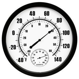 
25 cm large diameter thermometer indoor warehouse cold storage pharmacy high-precision mechanical thermometer humidity meter