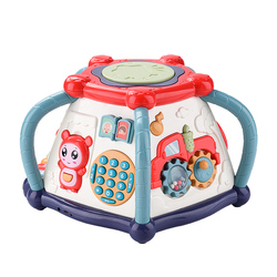 Baby Toy Hand Drum, Children's Drum, Hexahedral Puzzle, 6 Months, 7 Babies, 8 Early Education, Rechargeable, 1 Music