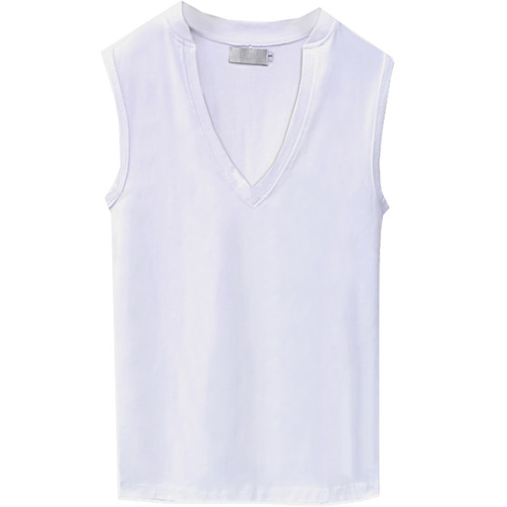 Sleeveless T-shirt for men in spring and summer sports fitness cotton breathable slim Korean style trendy men individual men's vest