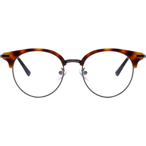 When you are sleeping, Bae Suzy's same glasses frame for women's myopia Korean style half-frame tortoiseshell retro big face glasses frame