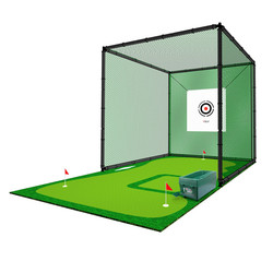 Golf Practice Net Indoor Outdoor Course Beginner Practice Swing Hitting Cage Putting Green Practice Device