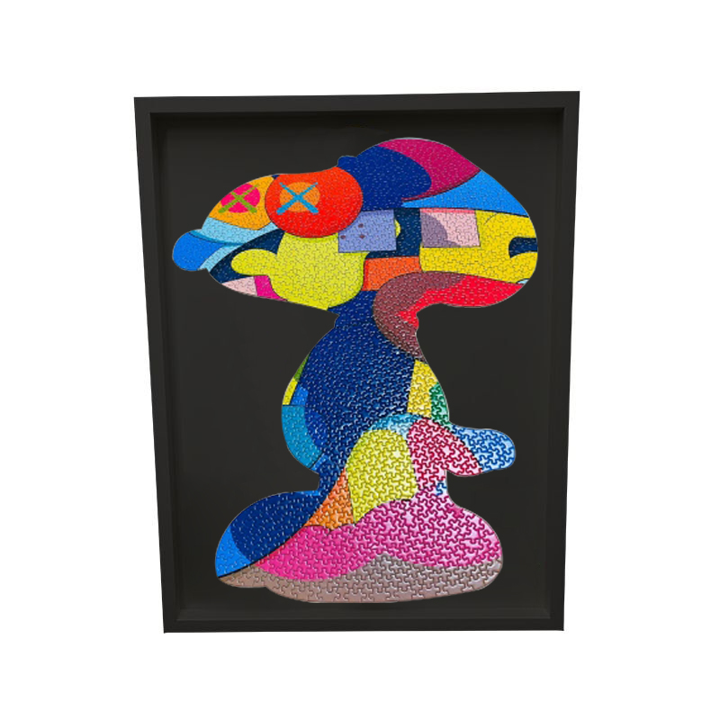 完成品】kaws×スヌーピーコラボ 1000ピースパズル フレーム付き