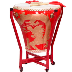 Yuma 16-inch 18-inch Flower Pot Drum Ethnic Drum Peking Opera Drum Timpani Drum Head Layer Cowhide Painted Drum Prop Drum