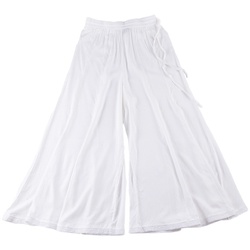 Imported Wide-leg Cotton Trousers Are Comfortable And Match Indian Tops With Ethnic Style White Spring And Summer Sweat-absorbent And Breathable One-size-fits-all