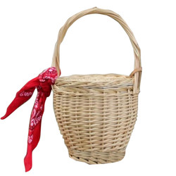 Willow-weaving bamboo rattan shopping basket pastoral