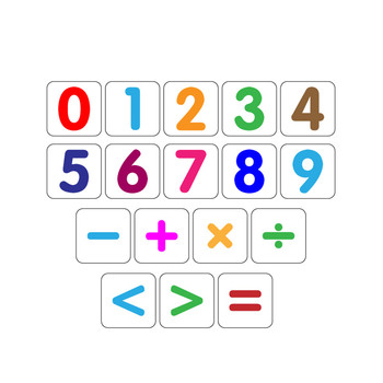 Magnetic digital card teaching magnet