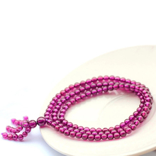 Бейя ледяной гранат многоуровневый браслет 108 буддийских жемчужин фиолетовый розовый фиолетовый узор 4,5 мм женский