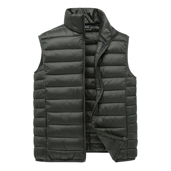 Autumn and winter youth men's vest down cotton thin vest medium -year large size warming, shoulder winter jacket men's tide