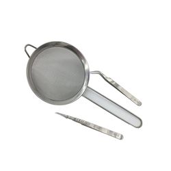 Bird's nest picking tweezers tool three-piece set of artifact peach gum clip colander filter cleaning set combination special