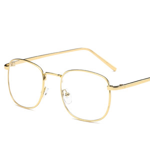 Zhou Yangqing internet celebrity same style glasses frame female Korean style trendy metal plain mirror slimming retro round face flat mirror glasses frame