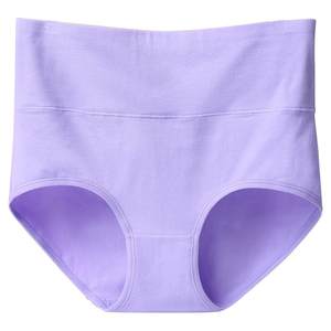 5 installed mid -high waist -abdominal abdominal large -size cotton fabric panties female pure cotton crotch Bennian big red lady brief trousers
