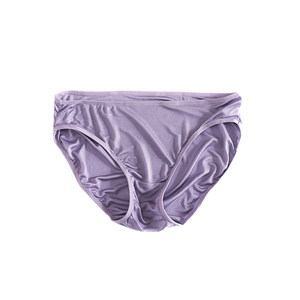 Spring and summer solid color comfortable low waist real silk panties women without trace hips breathable briefs
