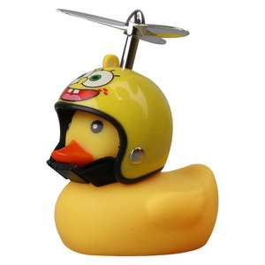 Little yellow duck in the car inner helmet, helmet electric motorcycle bicycle decoration net red car outside the duck outside