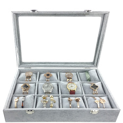 Jewelry Storage Box Bracelet Bracelet Watch Display Box 12-bit Jewelry Glass Jewelry Box With Lid Small Pillow